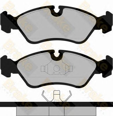 BRAKE ENGINEERING pa511 -  Комплект тормозных колодок, дисковый тормоз